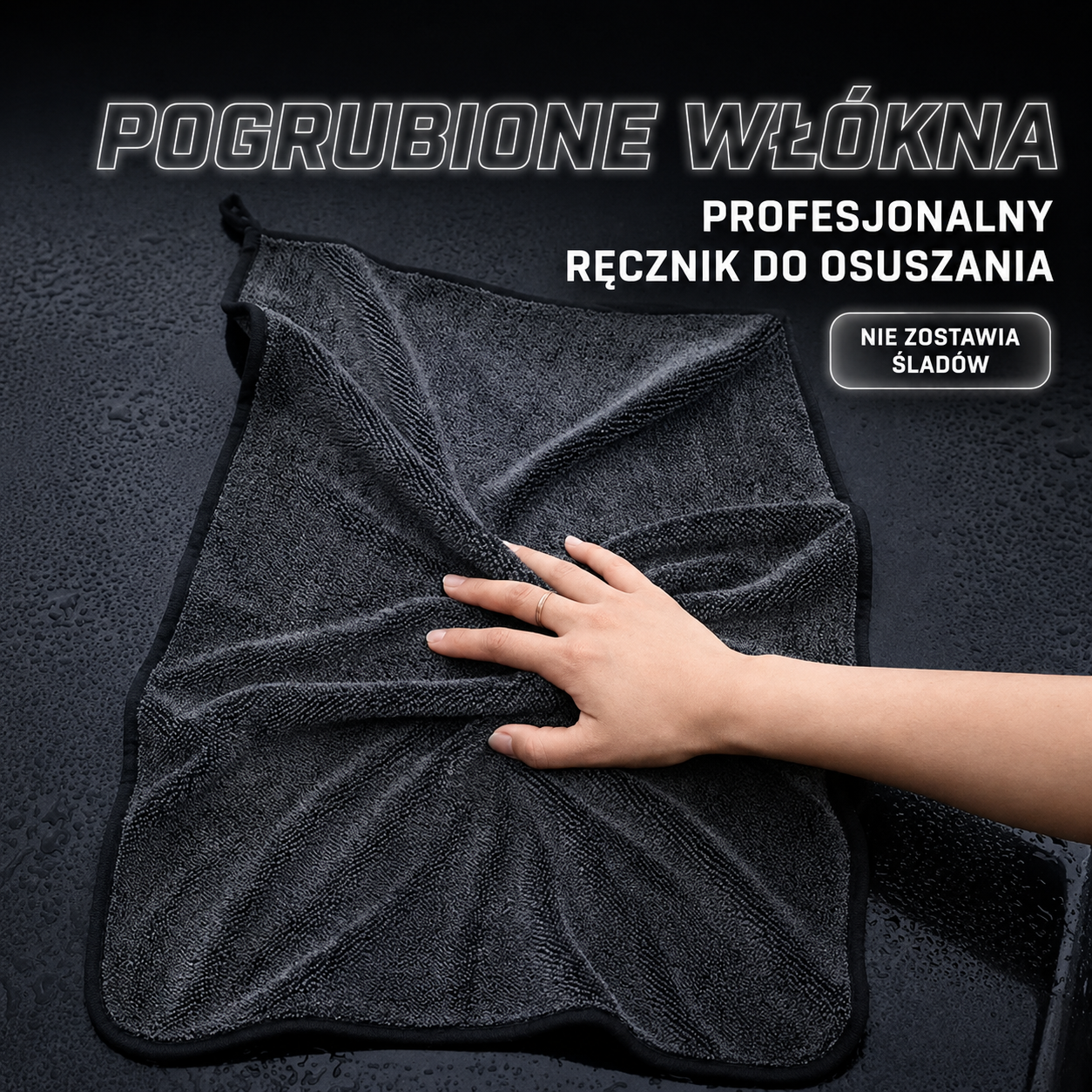 Ręcznik z Mikrofibry DetailStash™  – Perfekcyjne Osuszanie bez Smug i Zarysowań