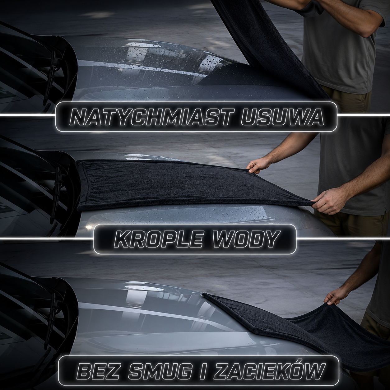 Ręcznik z Mikrofibry DetailStash™  – Perfekcyjne Osuszanie bez Smug i Zarysowań